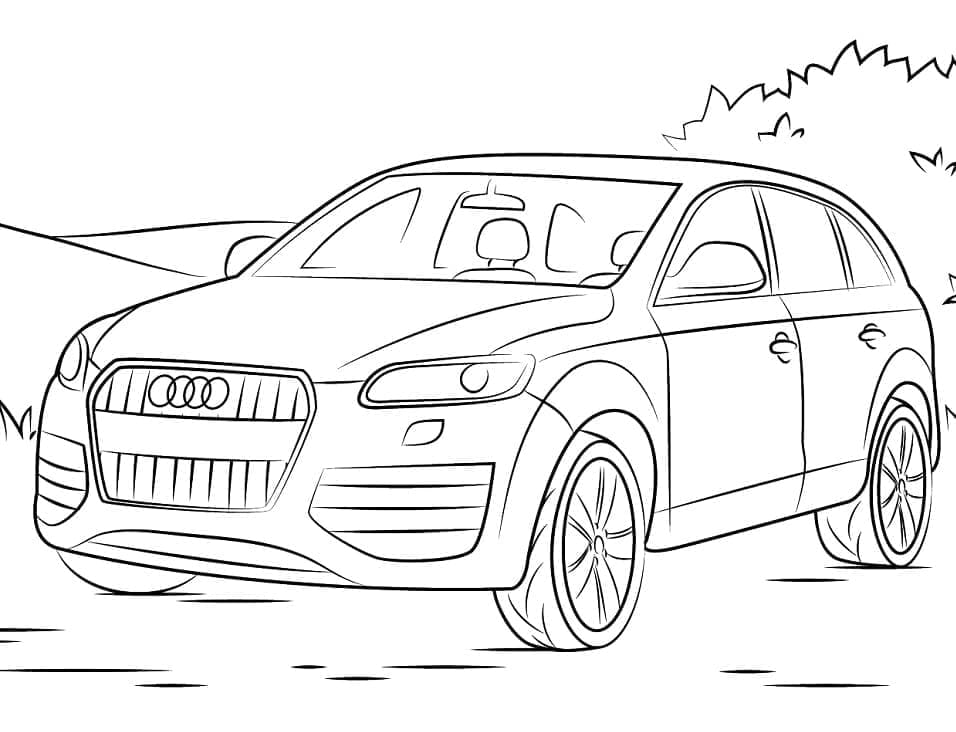 Audi Q7 Tegninger til Farvelægning