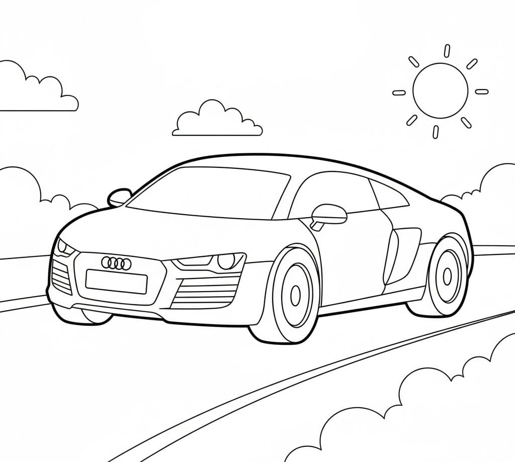 Audi Solskinsvej Tegninger til Farvelægning