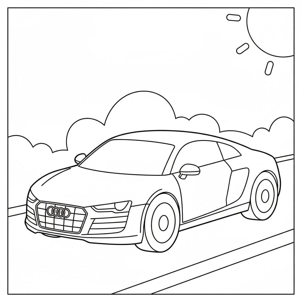 Audi Tegninger til Farvelægning