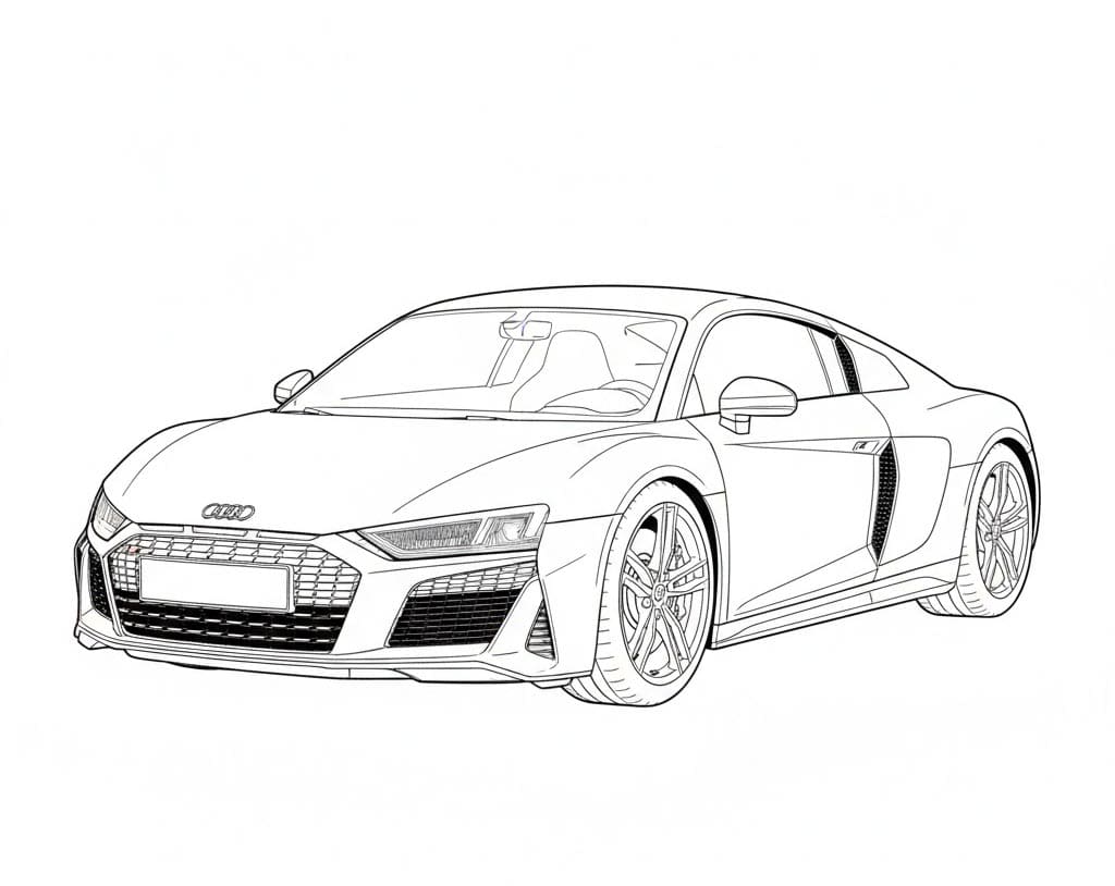 Audi Superbil Tegninger til Farvelægning