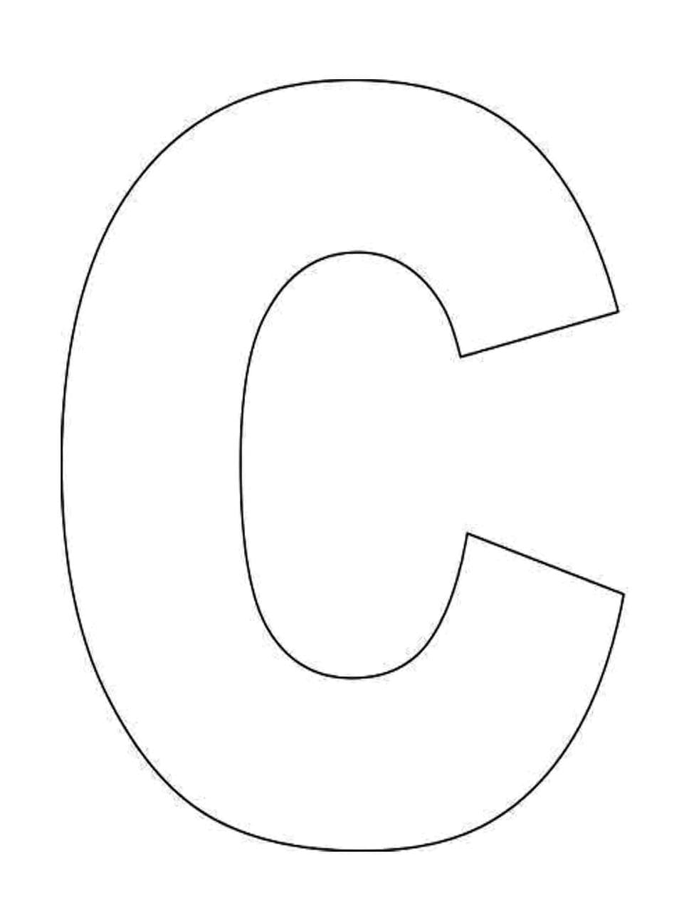 Bogstavet C-billede Tegninger til Farvelægning