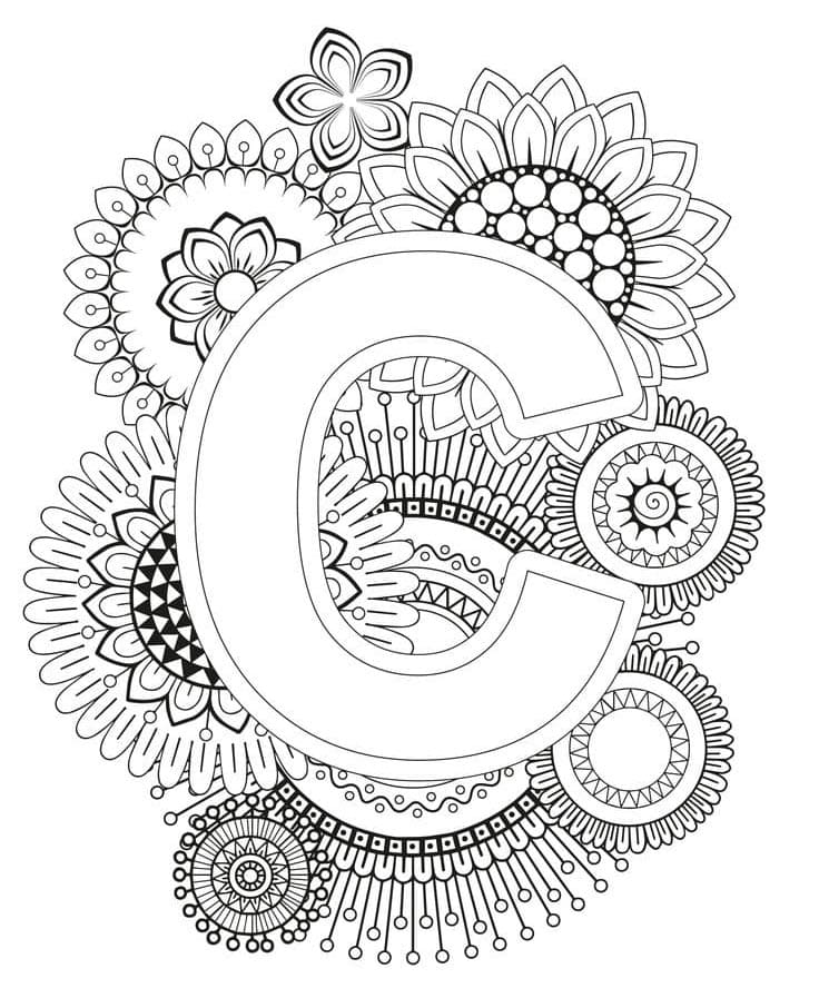 Bogstavet C for børn Tegninger til Farvelægning