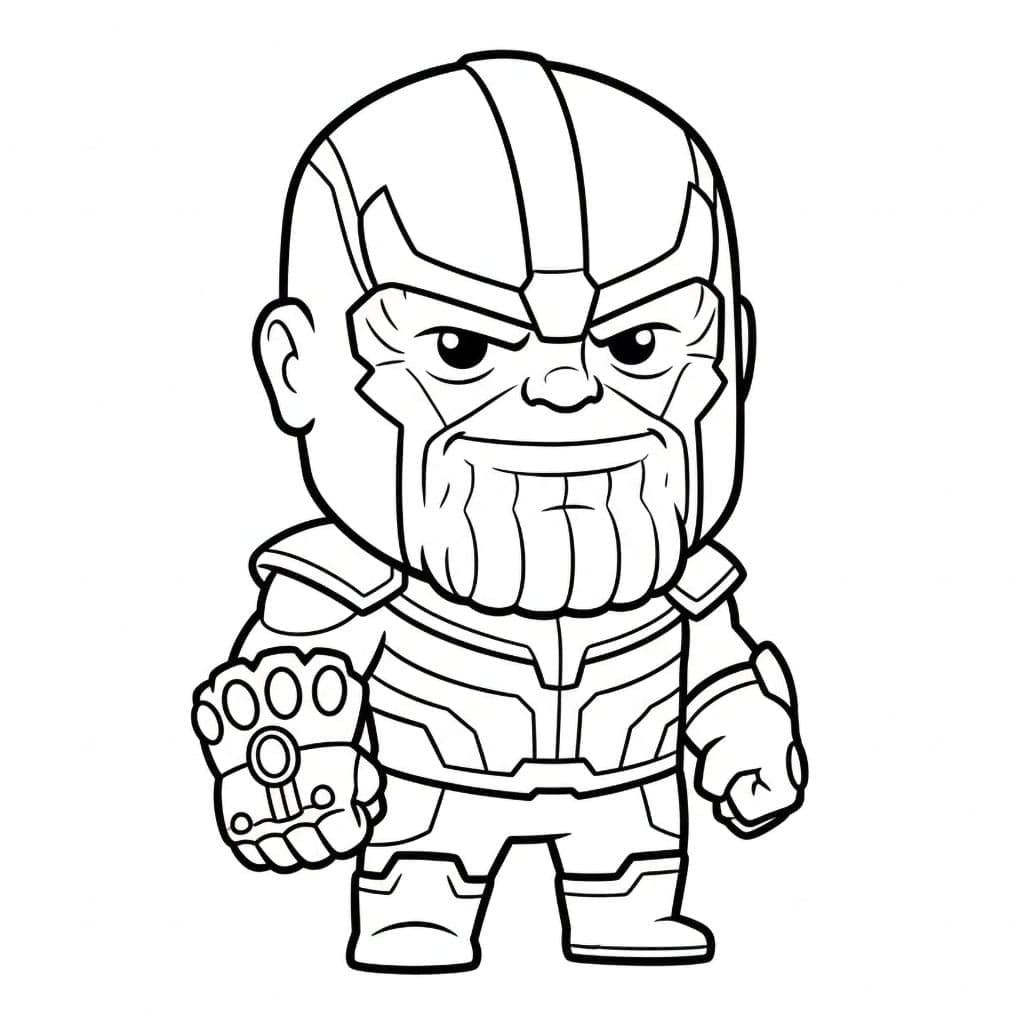 Chibi Thanos Tegninger til Farvelægning
