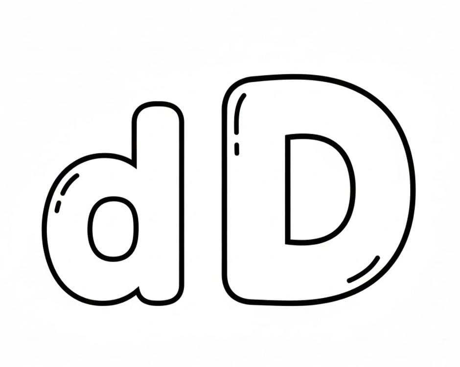 d og D Sammen Tegninger til Farvelægning