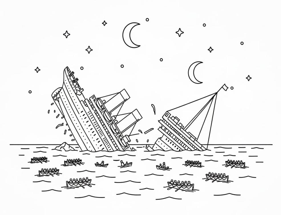 Den sidste nat Tegninger til Farvelægning