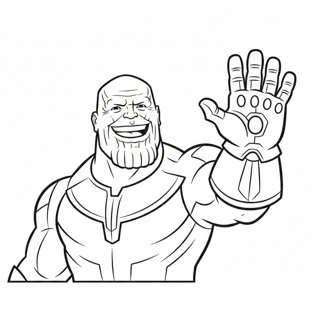 Den venlige Thanos Tegninger til Farvelægning