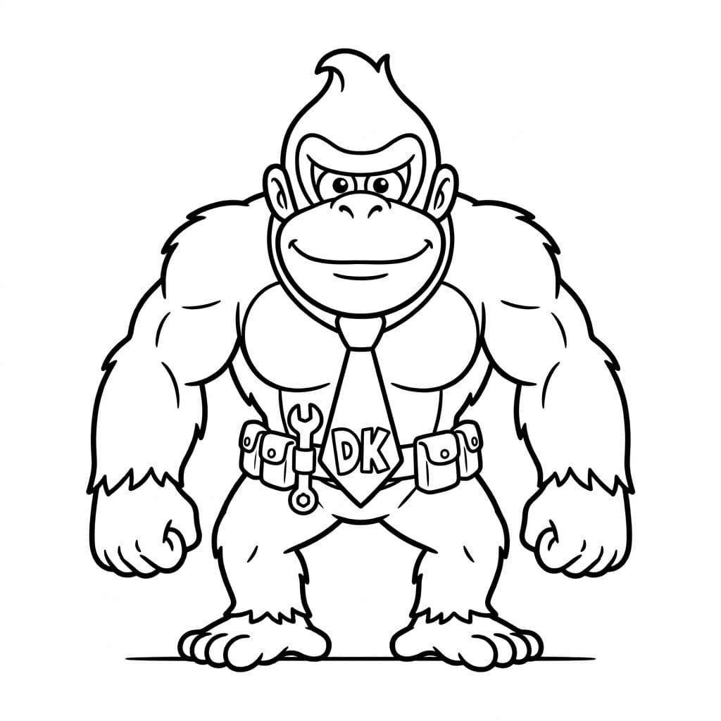 Donkey Kong-ingeniør Tegninger til Farvelægning