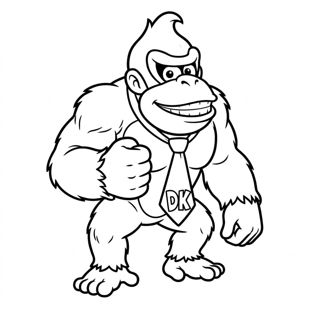 Donkey Kong printbar Tegninger til Farvelægning