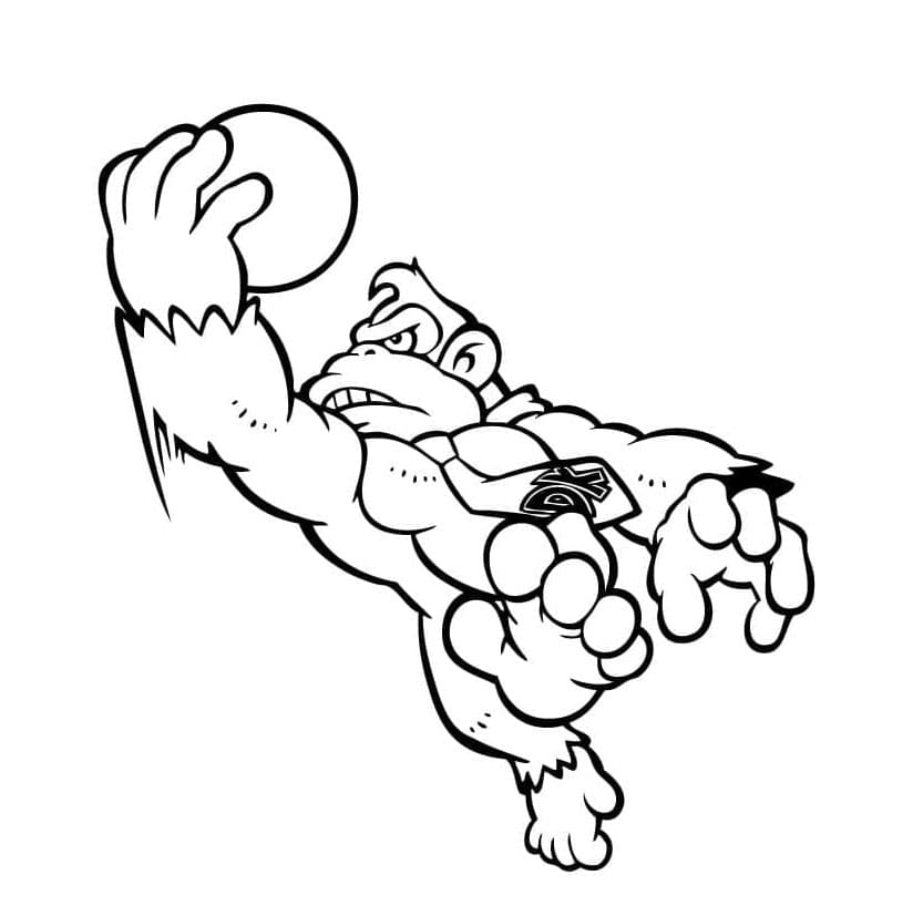 Donkey Kong-spil Tegninger til Farvelægning