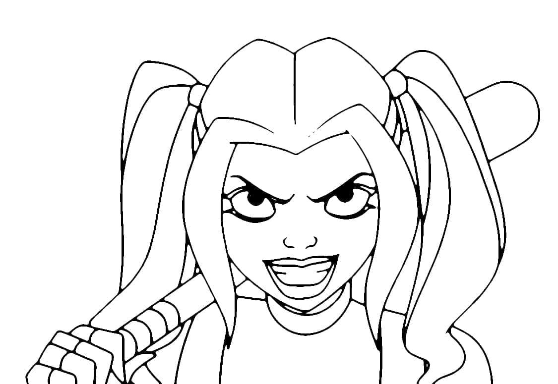 Harley Quinn gratis udskrivning Tegninger til Farvelægning