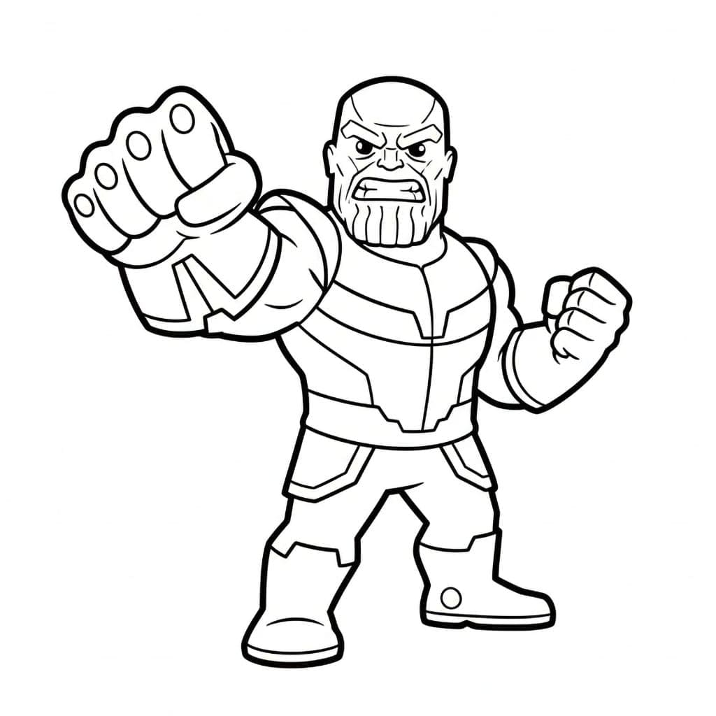 Kæmper mod Thanos Tegninger til Farvelægning