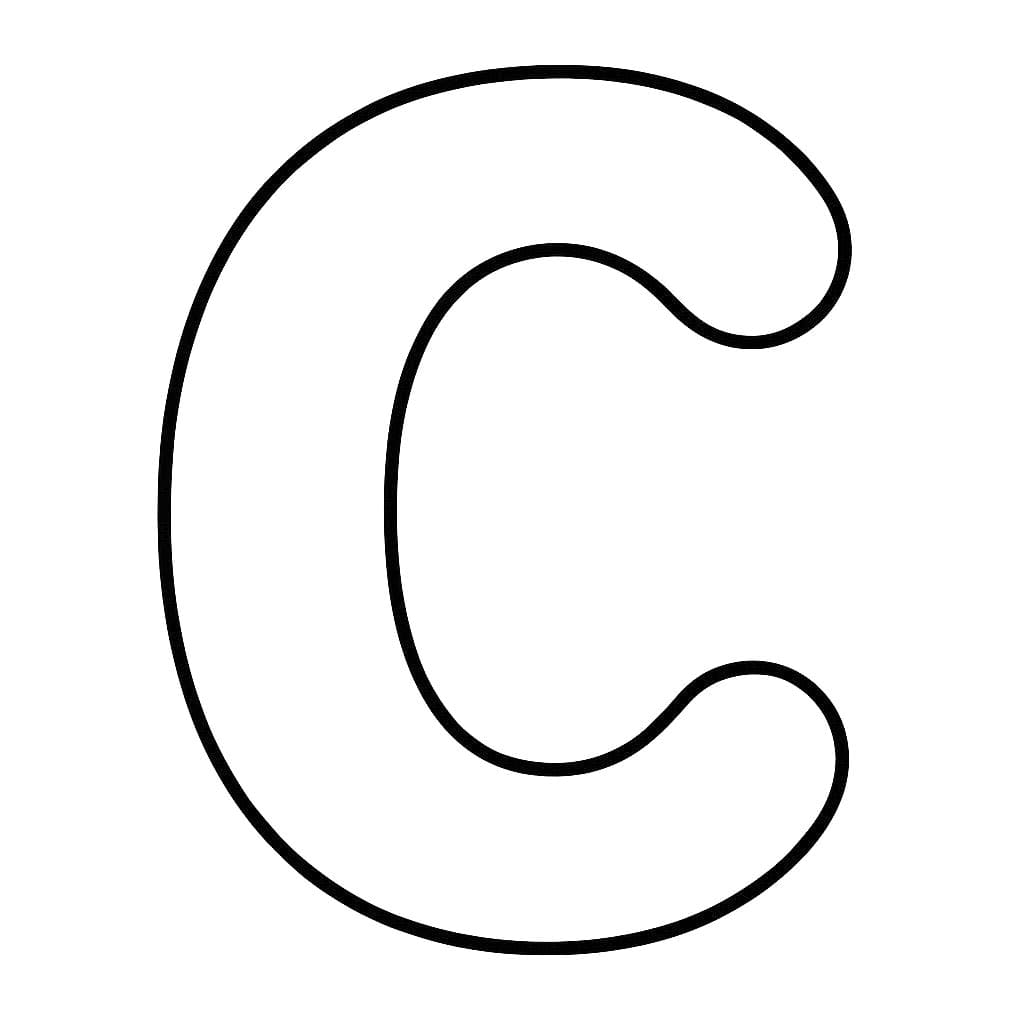 Klassisk Bogstav C Tegninger til Farvelægning