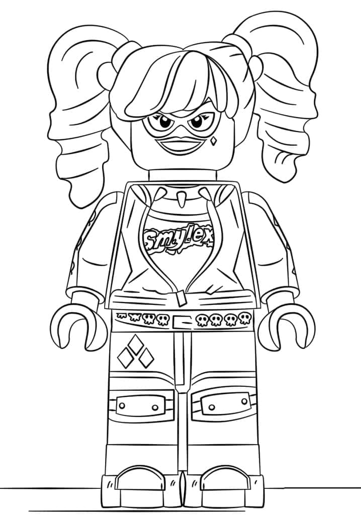 Lego Harley Quinn Tegninger til Farvelægning