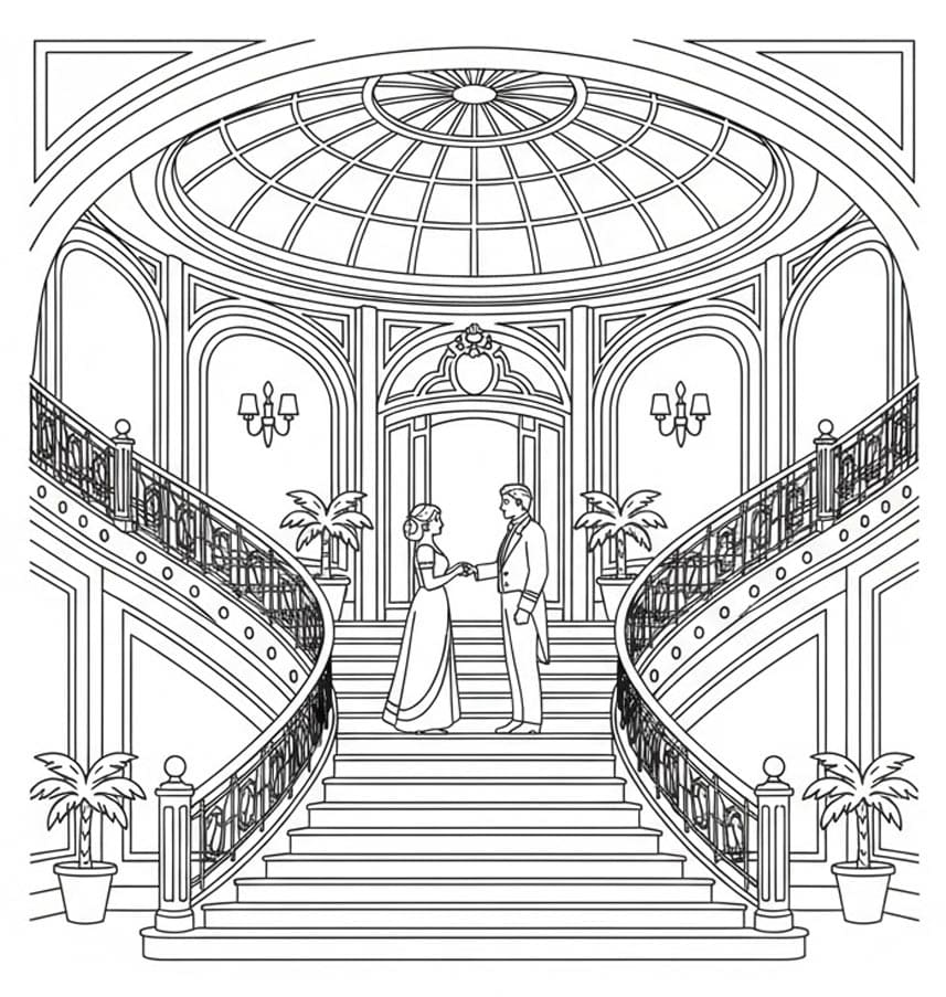 Luksus ombord Tegninger til Farvelægning