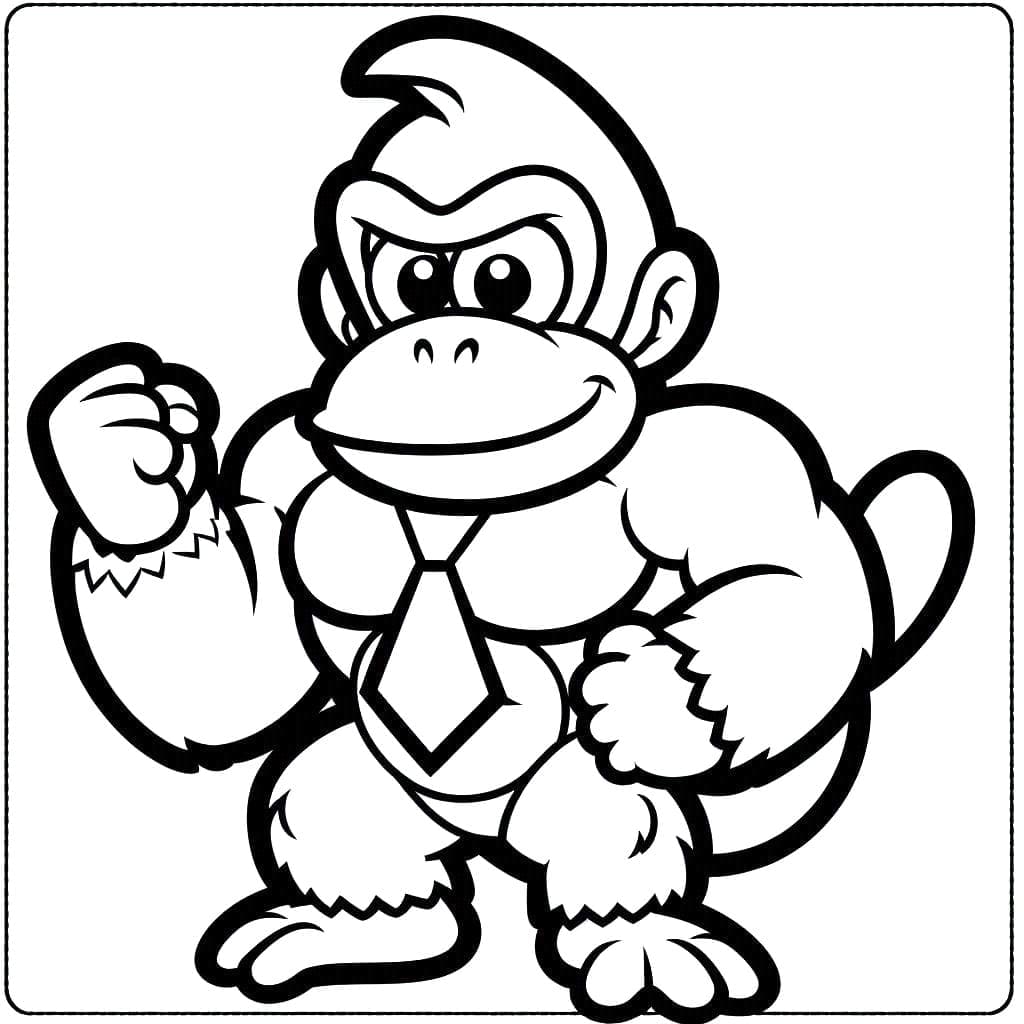 Sej Donkey Kong Tegninger til Farvelægning