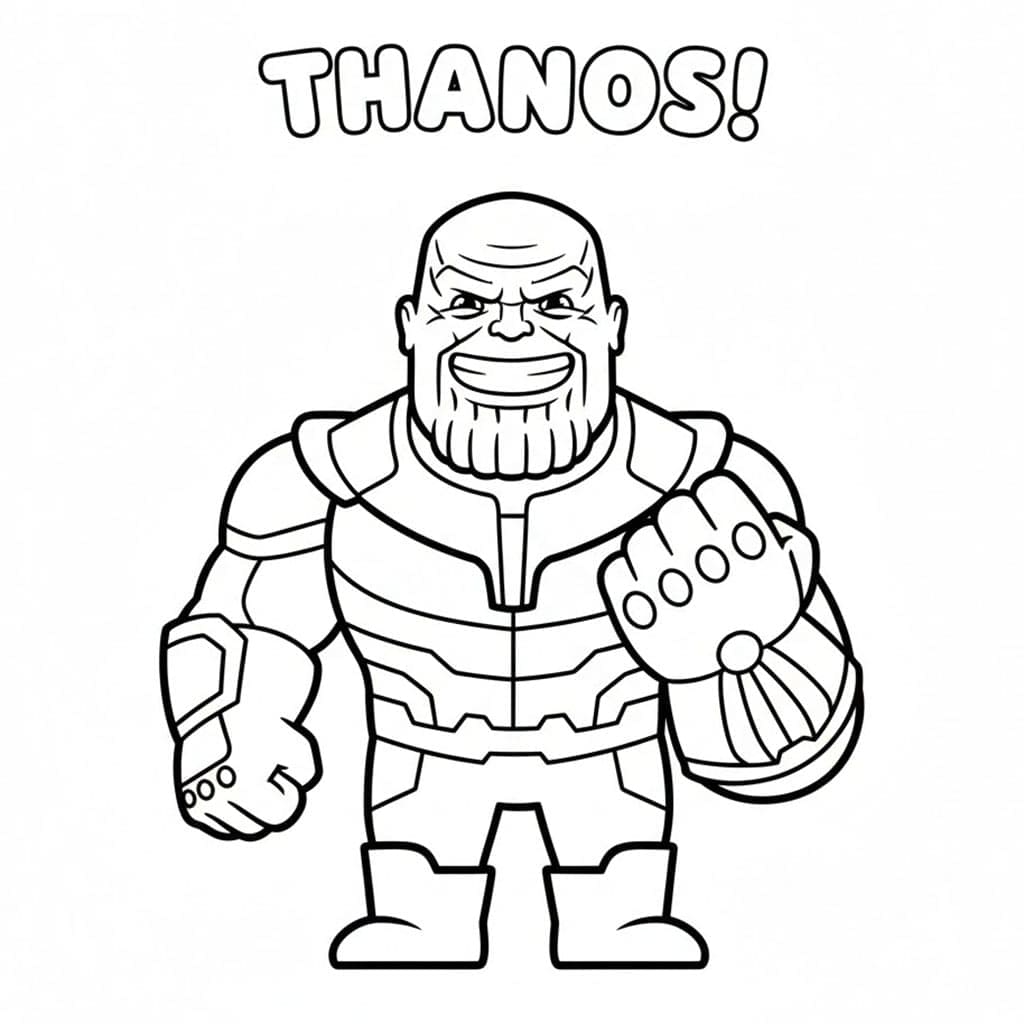 Simpel Thanos Tegninger til Farvelægning