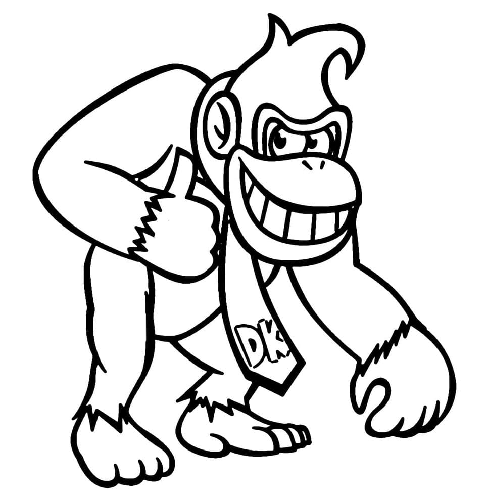 Sjove Donkey Kong Tegninger til Farvelægning