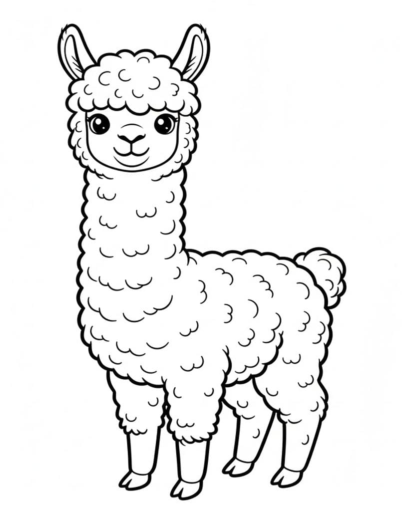 Alpaka Tegninger til Farvelægning