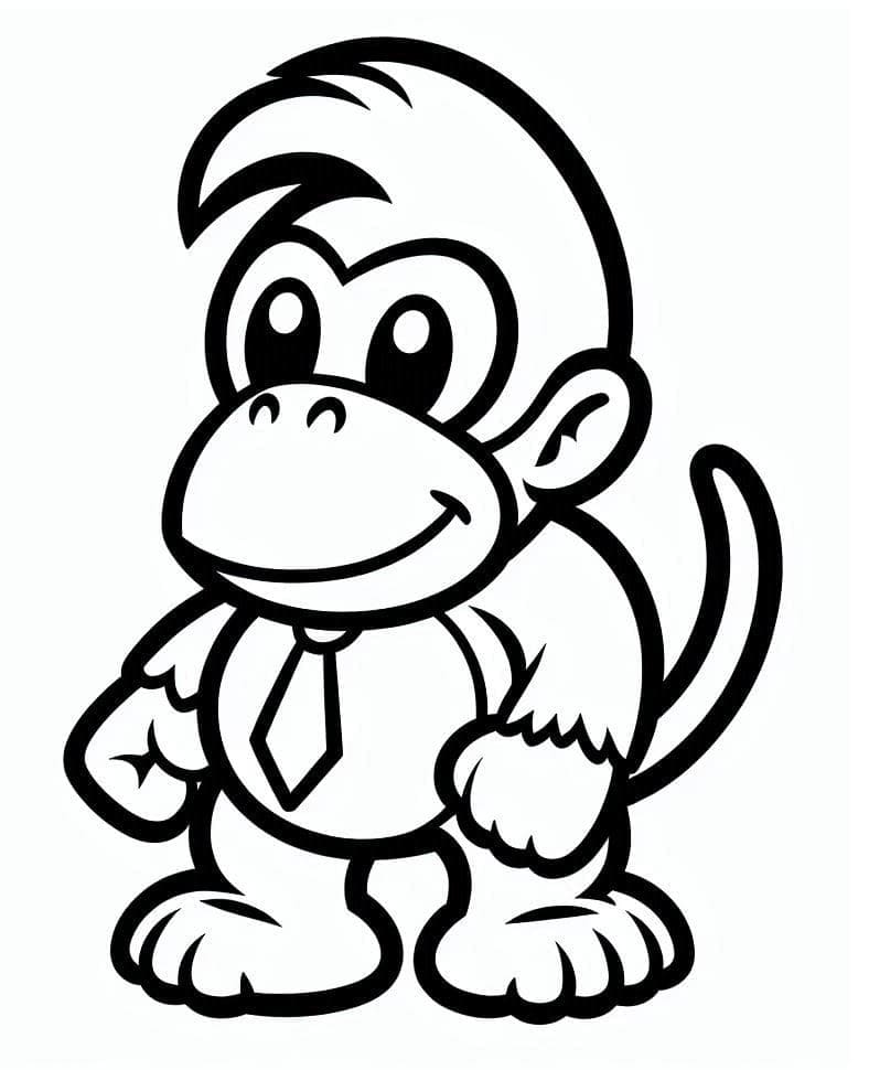 Sød baby Donkey Kong Tegninger til Farvelægning