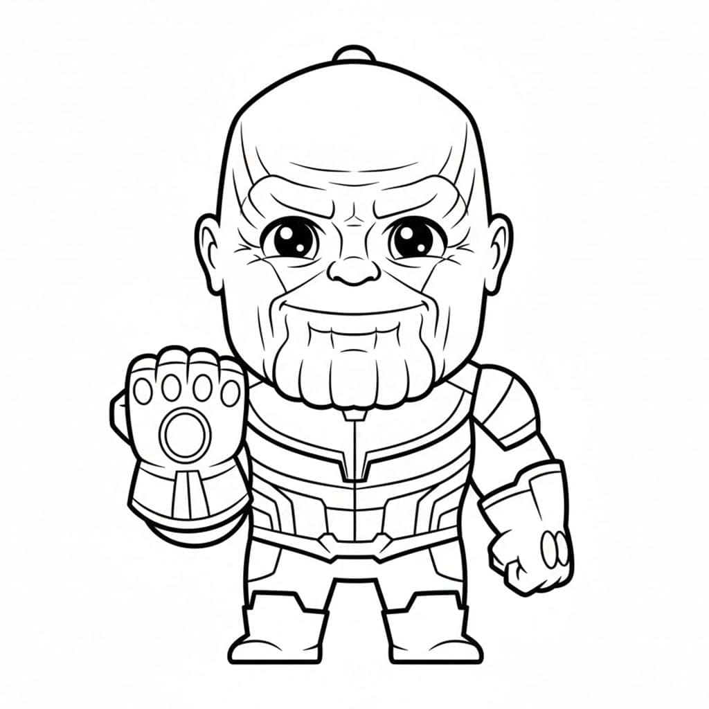 Sød Thanos Tegninger til Farvelægning