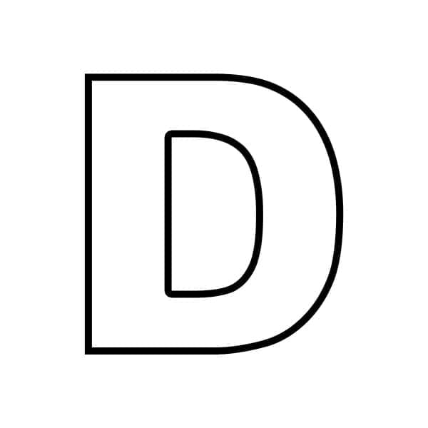 Stort bogstav D Tegninger til Farvelægning