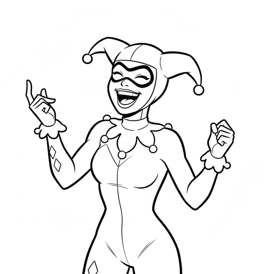 Tegneserie Harley Quinn Tegninger til Farvelægning