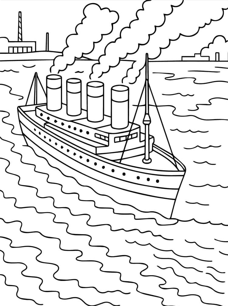 Tegneserie Titanic Tegninger til Farvelægning