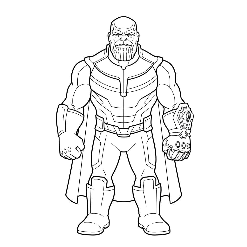 Thanos foran Tegninger til Farvelægning