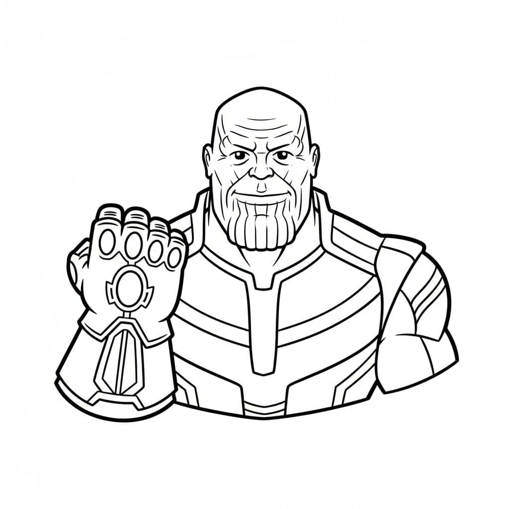 Thanos halvkrop Tegninger til Farvelægning