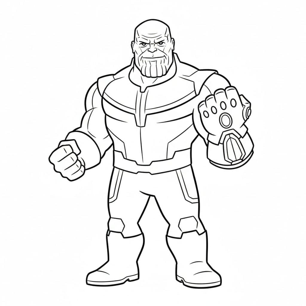 Thanos heltepositur Tegninger til Farvelægning