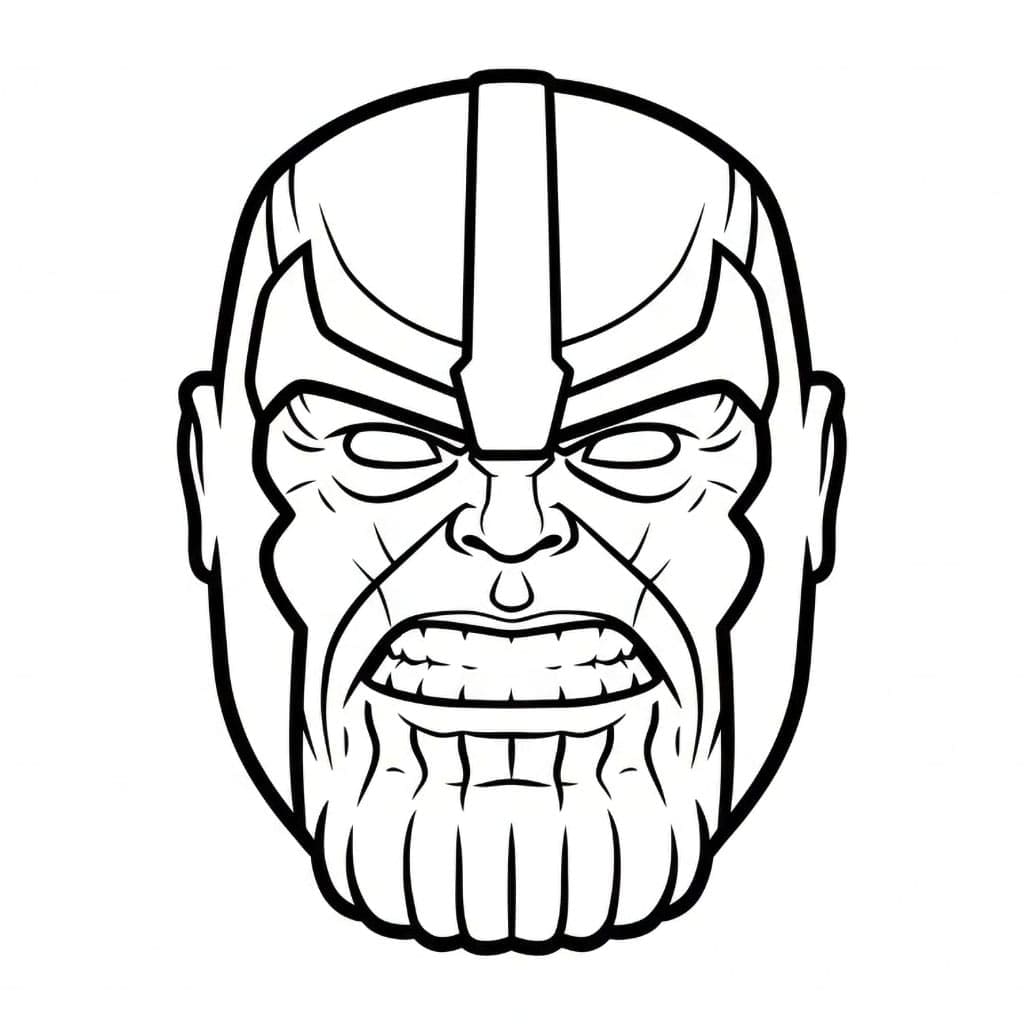 Thanos' hoved Tegninger til Farvelægning