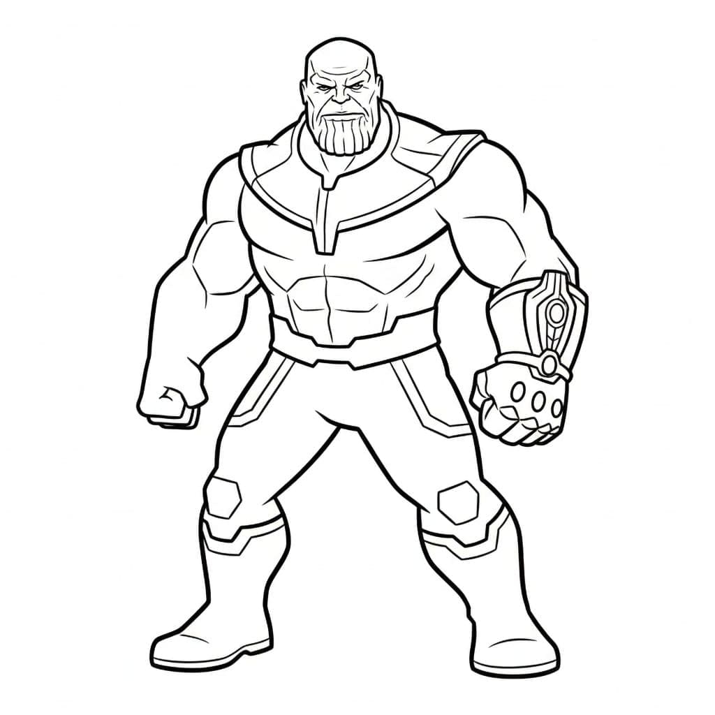 Thanos kampholdning Tegninger til Farvelægning