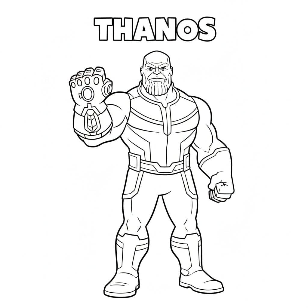 Thanos' kraftpositur Tegninger til Farvelægning