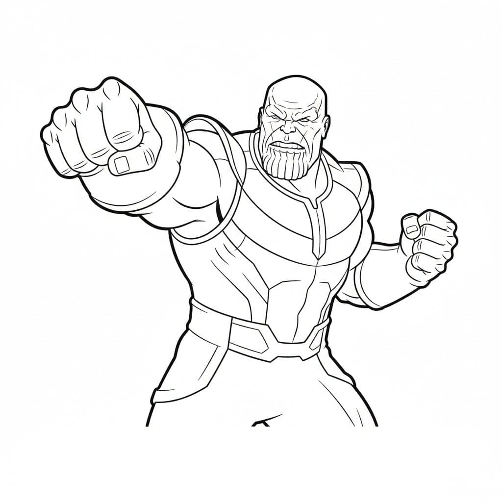 Thanos magtangreb Tegninger til Farvelægning