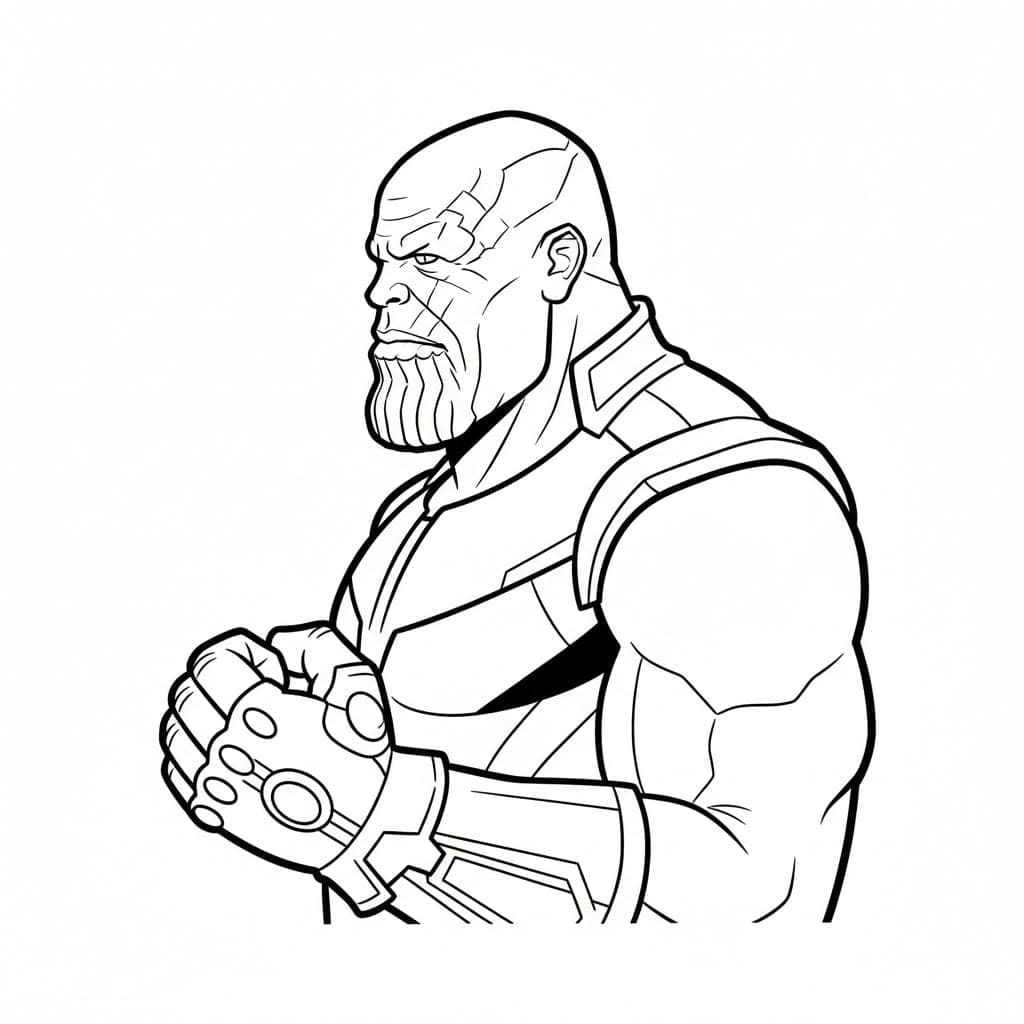 Thanos set fra siden Tegninger til Farvelægning