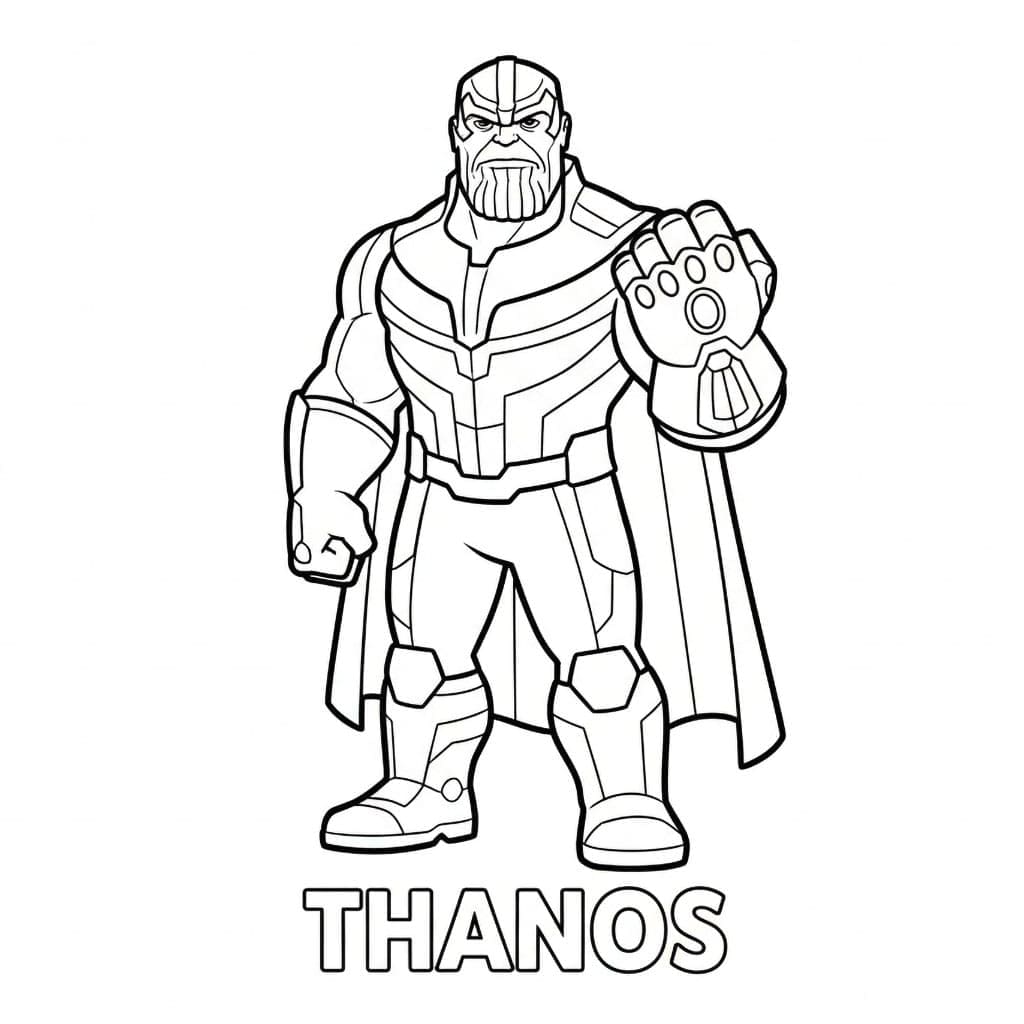 Thanos stående Tegninger til Farvelægning