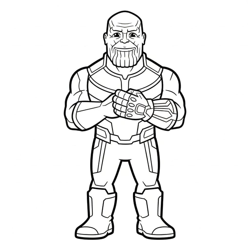 Thanos står stille Tegninger til Farvelægning