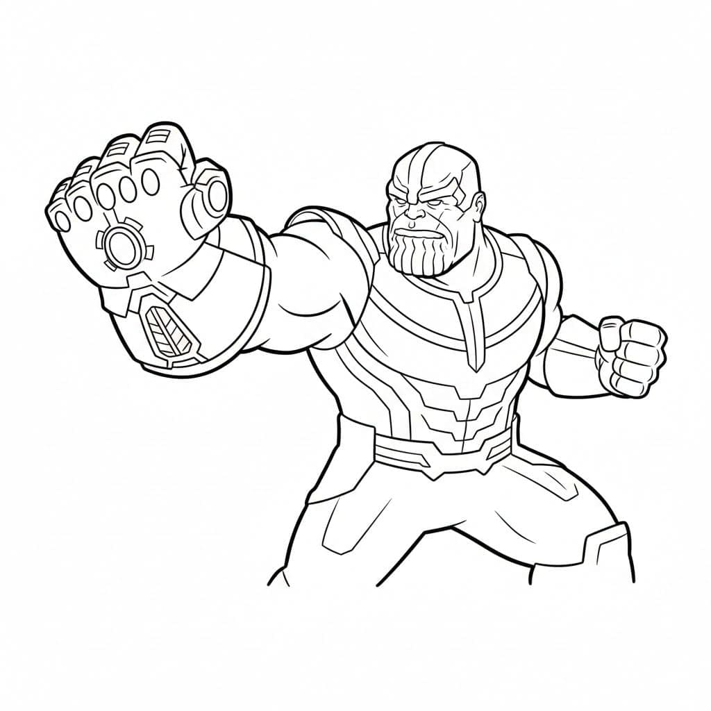 Thanos uendelig handskeangreb Tegninger til Farvelægning