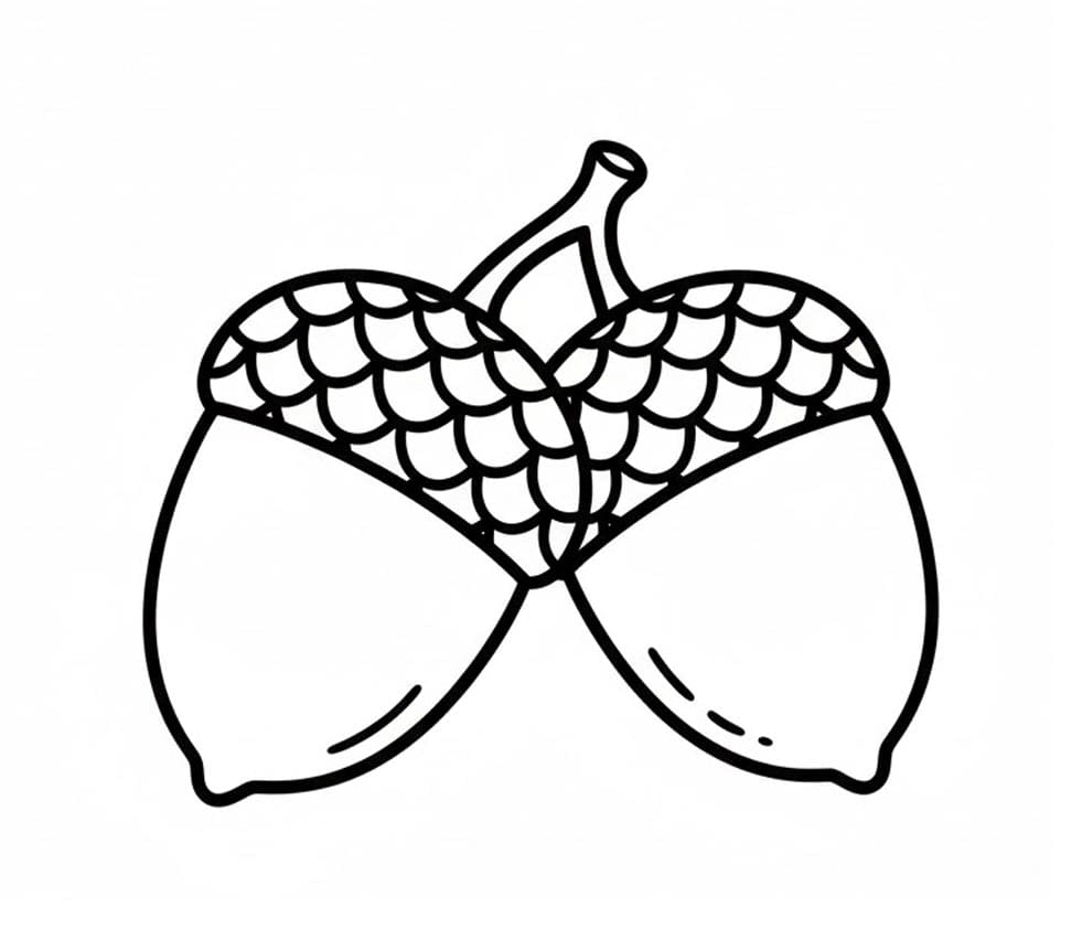 To Agern Sammen Tegninger til Farvelægning