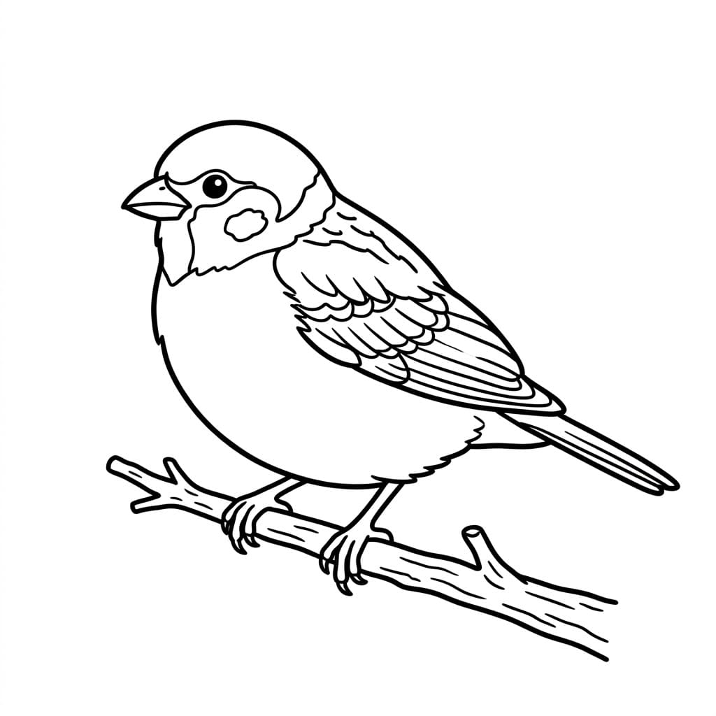 Ensom Rødhals Tegninger til Farvelægning