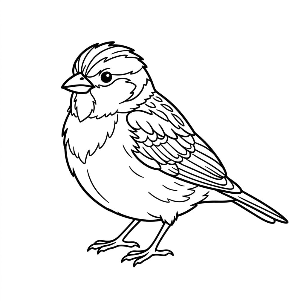 Rødhals Tegninger til Farvelægning