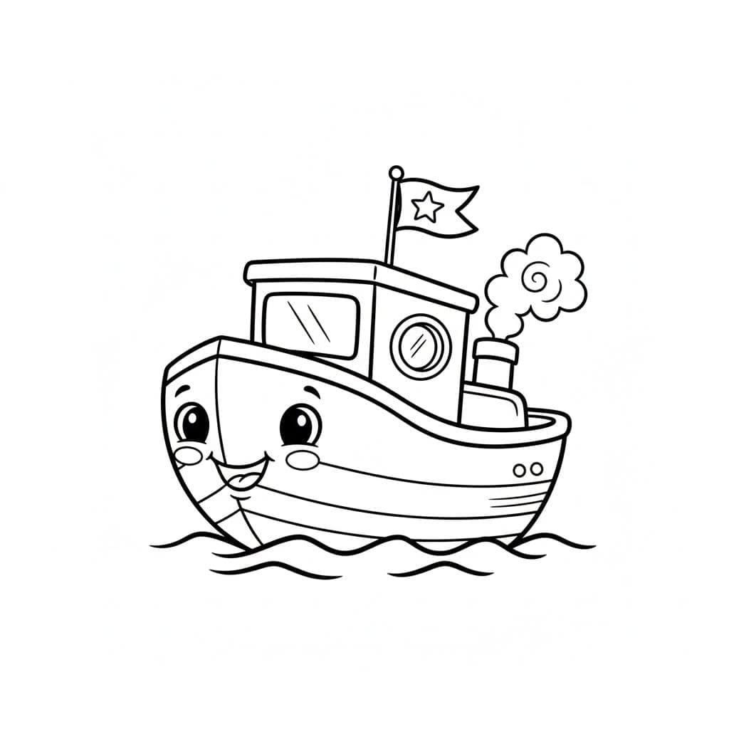 Båden er meget sød Tegninger til Farvelægning