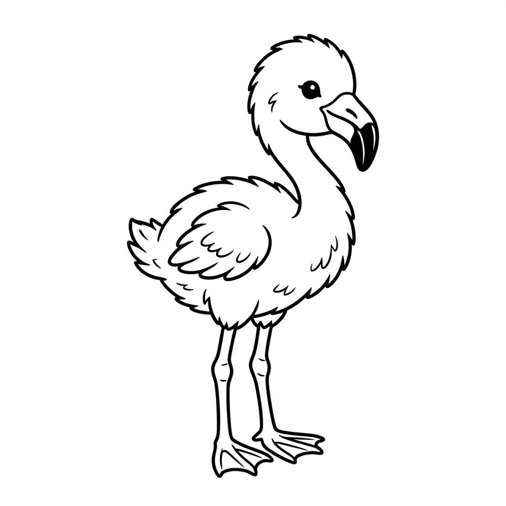 Barn flamingo gratis Tegninger til Farvelægning