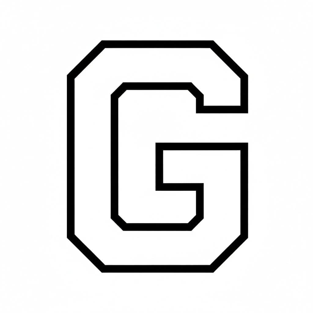 Blokbogstavet G Tegninger til Farvelægning