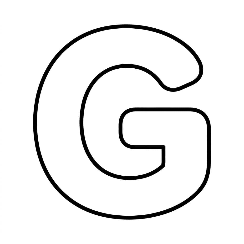 Elegant Bogstav G Tegninger til Farvelægning