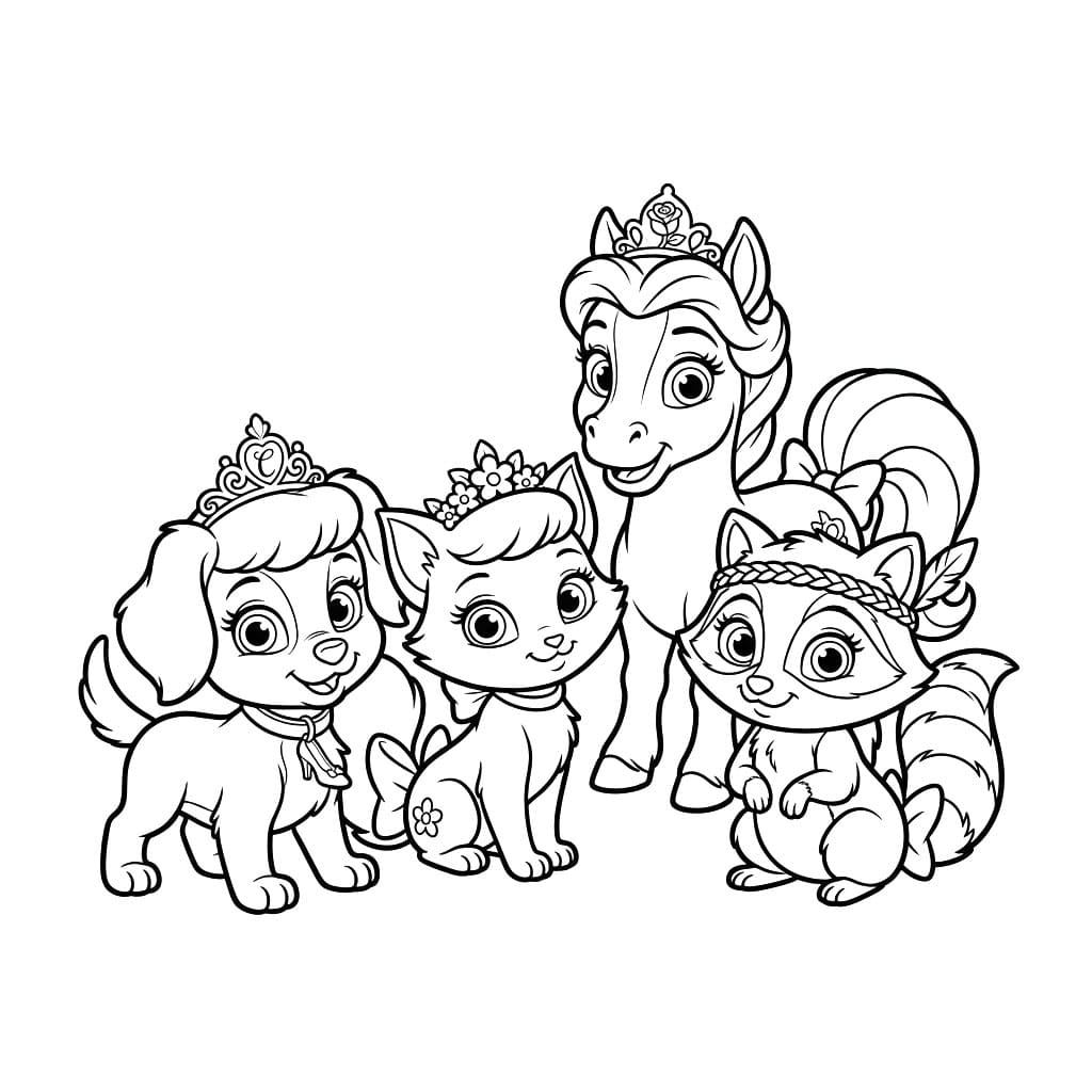 Eventyrlige Kæledyr Tegninger til Farvelægning