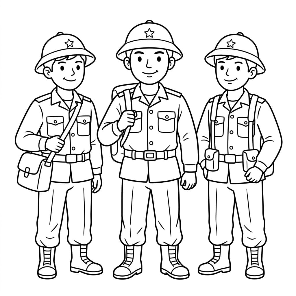 Eventyrsoldater Tegninger til Farvelægning