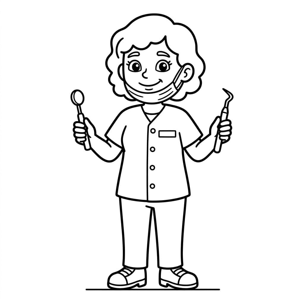 Fantastisk tandlæge Tegninger til Farvelægning