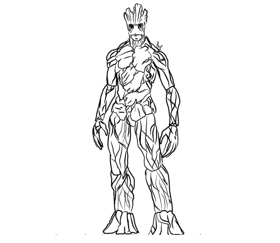 Groot fra Guardians of the Galaxy Tegninger til Farvelægning