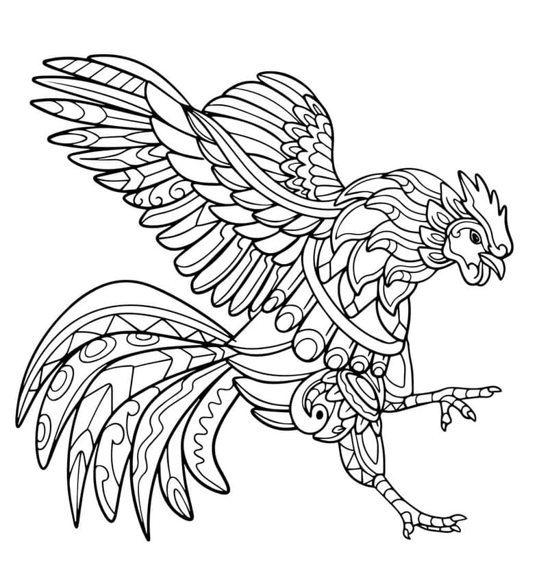 Hane Mandala Tegninger til Farvelægning